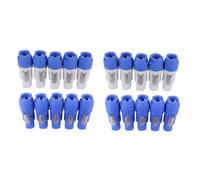 20PCS 3 Pin Male Powercon Connector NAC3FCB Speakon Plug 20A 250V AC Power Blue and Grey White