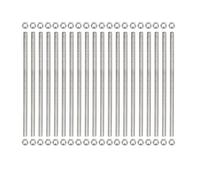 20Pcs 304 Stainless Steel M4 Fully Threaded Rods With Hex Nuts Length 16mm-200mm Metal Stud Bars Right Hand Thread For DIY Construction Repair(M4x110mm)