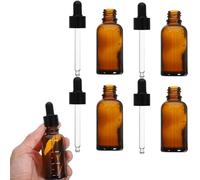 20Pcs 30ml 50ml Amber Glass Dropper Bottle Empty Reusable Eliquid Pipette Suitable for Essential Oils Massage Perfumery Aromatherapy Laboratory Fragrances Pharmacist Bottle (30ML)