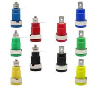 20PCS 32A 4mm 5 Colors Banana Socket Terminal Female Jack Panel Mount Socket Binding Post Wire Connector Insulated(CP Blue x 20pcs)