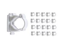 20Pcs 32mm / 1.26" Pipe Clamps Fix Support PVC Water Pipe Clamp Clips Gas Hose Pipe Fixed Clips Threading Pipe Tubing Clips Plastic Pipe Clamp Fixed Buckle, White
