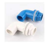 20pcs 32mm PVC Pipe Connectors Aquarium Fish Tank Inlet Outlet Joints Aquatic Pet Water Supply Elbow Drainage(Blu)