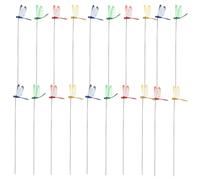 20Pcs 3D Simulation Dragonfly Garden Stakes, Decorative Outdoor Yard Ornaments with Fluttering Spring Sticks for Floral Arrangements Planter Bed Decor, 4 Vibrant Colors