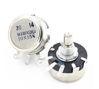 20Pcs 3Pin 100-33K Ohm WX110 Single Turn Wire Wound Potentiometers 3W Universal Variable Resistors DIY Shaft Potentiometer Resistor elements (Size : 22K Ohm)