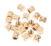 20pcs /4-20 Brass Threaded Insert Female Thread, Heat Set | Golden Copper Alloy, Easy Install for Plastic Parts, Electronics Housings, 3d Printing Projects