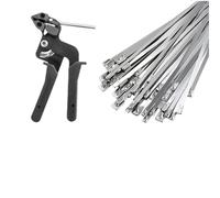 20Pcs 4.6/7.9mm Stainless Steel Metal Cable Ties Exhaust Wrap Coated Locking Metal Zip-Exhaust Locking Cable Tie(Combination,300mm(11.81inch))