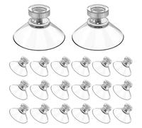 20PCS 40mm Clear Suction Cups, Glass Suction Pads with M4 10mm Screws & Nuts, Window Suckers Holds Up to 3-5KG for Glass Mirror Window Door Decor Car Caravan Kitchen Toothbrush Soap Suction Holder