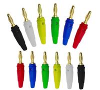 20Pcs 4mm Banana Plugs Connector Pure Copper Gold Plated Video Musical Speaker Cable Wire Pin Banana Connectors(Green)