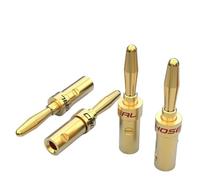 20PCS 4mm Banana with Gold-Plated Connector and Screw Lock Welding-Free, Suitable for Speaker and Amplifier Connections(Fx20)