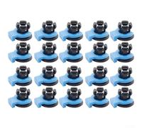 20PCS 4mm PTFE Tube Fittings & Clips Set, ABS Extruder Connectors for, Filament Guide Clips Compatible with PC4-01 M6 Hot Ends, Blue Black