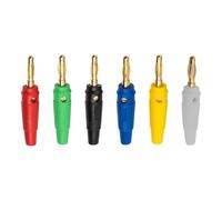 20pcs 4mm Pure Copper Gold Plated Banana Plugs Speaker Cable Wire Pin Banana Connectors(Blue 20Pcs)