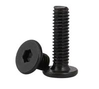 20pcs-500pcs CM 304 Stainless Steel Black Ultra Thin Super Low Flat Wafer Head Screw M1.4 .6 M2 .5 M3 M4 M5 M6 M8 M10 M12(X60mm,M6 100pcs)