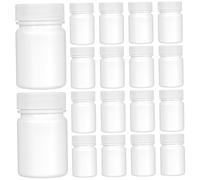 20pcs 50ml Plastic Empty Pill Bottles with Caps Tablet Bottle Case for Chemical Container Sample Storage