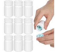 20pcs 50ml Spiral Capsule Bottles, Lightweight PE Storage for Tablets | White Colour, Easy-open Portable Design, Enough Space, Fashionable Patterned Style, Family and Friends Gift