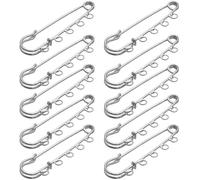 20PCS 50MM Large Safety Pins With 5 Loops Loop Safety Pin Brooch Pin for Arts Sewing Crafts 5x1.5cm Jewelry Gold