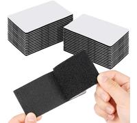 20Pcs 50mmx100mm Double Sided Sticky Pads, Extra Sticky Hook and Loop Tapes, Strong Heavy Duty Adhesive Sticky Back Pads for Mounting or Organizing Car Floor, Mats, Carpet Mirror (Black)
