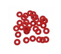 20pcs/50pcs/100pcs M2 M2.5 M3 M3.5 M4 M5 M6 M7 M8 M10 M12 Insulation Plain Gasket Ring Red(100pcs M2x4,Thick 1.2mm)