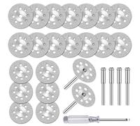 20Pcs 545 Diamond Cutting Wheel Cut Off Discs for Dremel Rotary Tool with 3mm Mandrel for Stone Glass Cutting