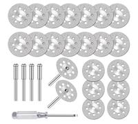 20Pcs 545 Diamond Cutting Wheels for Rotary Tool, 3mm Mandrel, Multi-Purpose Stone, Glass & Ceramic Cut Off Discs for DIY & Craft Cutting