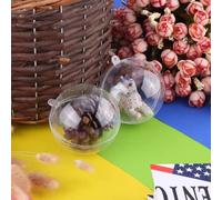 20Pcs 5cm Clear Baubles,Empty Plastic Baubles to Fill, Christmas Tree Decorations Ball for Craft New Years Wedding Party Home Decor