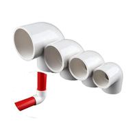 20pcs~5pcs Inner Diameter 20~50mm PVC Pipe 90° Equal Elbow Connector Plastic Water Supply Joint Fittings Irrigation System Parts Suitable for PVC Pipes(20mm Inner Dia,20pcs)