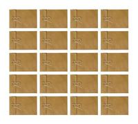20Pcs 6.7x4.5 Inch Vintage Brown Paper String Business Envelopes Button and String Tie Closure Clasp File Envelopes File Holder Bag Folder