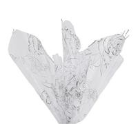 20pcs 60x60cm Cotton Candy Lined Bouquet Wrapping Paper Rose Printed Cotton Papers Flower Colored Floral Packaging Sheet For Boys Girls(White)