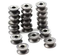 20pcs 624ZZ Mini V Groove Roller Bearing Guide Rail Ball Bearing Wheel Roller Guide Small Pulley Bearing,4x13x6mm