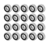 20pcs 625RS Rubber Sealed Deep Groove Ball Bearings 16x5x5mm - Steel for Low Noise, Long Life, for Skateboard, Hobby Projects