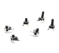 20Pcs 6x6 PCB Momentary Tactile Tact Push Button 4-Pin Self-reset Switch Right Angle With stent 6 * 6 * 4.3/5/6/7/8/9/10/11/12/13mm(20PCS 6x6xH12.0mm)