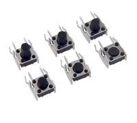 20Pcs 6x6 PCB Momentary Tactile Tact Push Button 4-Pin Self-reset Switch Right Angle With stent 6 * 6 * 4.3/4.5/5/6/7/7.5/8/9/10mm(6X6X8MM)