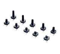 20PCS 6X6 Series Tact Switch 6 * 6 * 4.3/5/6/7/8/9/10mm Pins 2/4 Feet Horizontal Bracket Push Button Switch DIP PCB(Middle 2Pin,6x6x4.3mm)