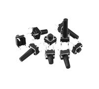 20PCS 6x6mm panel PCB momentary tactile button switch DIP 4-pin 6x6x4.3/5/6-7-20MM 6 * 6 * 4.3MM 5MM 6MM 8MM-20MM(6X6X5MM)