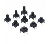 20PCS 6x6mm Panel Waterproof Tact Switch 6x6x4.3 5 6 7 8MM Dustproof Switch 4Pin DIP SMD Buttons 6 * 6 * 4.3MM 5MM 6MM 7MM 8MM(6x6mm DIP,7.5MM)