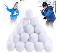 20Pcs 7cm White Plush Realistic Artificial Snowballs,Christmas Decorations Fake Snowball for Kids Indoor Snowballs Fight Game for Winter Game,Xmas Trees,Kids Adults Indoor Outdoor Snow Fights Game