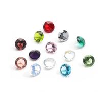 20Pcs 8mm Round Transparent Glass Crystal Pointback Glitter Rhinestones Strass Diamonds for Jewelry Making Nail Accessories DIY Craft Decorations DIY Project Nailart Home Decor (Random Mix Color)