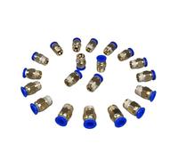 20Pcs 8mm Tube 1/4" PT Male Thread Pneumatic Quick Fittings Air Straight Push in Fast Release Connector PC8-02