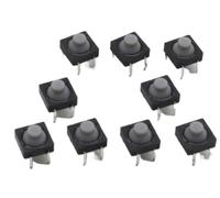 20pcs 8x8x5MM 4PIN Conductive Silicone Soundless Tactile Tact Push Button Micro Switch Self-reset