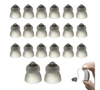20Pcs 9mm Silicone Open Hearing Aid Domes, Washable Anti-Static Hearing Aid Accessories, Replacement Ear Tips for Hearing Aids, Compatible with Hearing Aid Parts, Domes and Tubing, Replacement Layer