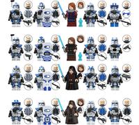 (20PCS - A) Fits Lego 30PCS Star Wars Clone Trooper Obi-Wan Anakin Skywalker minifigures Children's Blocks
