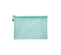 20pcs A4/A5 Grid Zipper File Bag Waterproof High-Capacity Transparent Folder Office for Document(Green,A5)