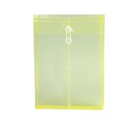 20pcs A4 Clear Plastic File Folder,Envelopes with Cord Buckle,Plastic Document Organiser Bags,for Documents Storage(Yellow)