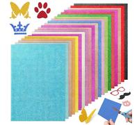 20PCS A4 Glitter Cardstock, 20 Vibrant Colors Non Shedding for Scrapbooking Card Making Party Wedding Decorations Premium Glitter Paper for DIY Crafts Art Projects Gift Packaging 250 GSM