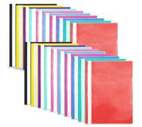 20pcs A4 Project Folders with Clear Cover, Plastic Display Folders, A4 Document Organiser Holder Case for Office School