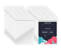 20Pcs A6 Large Vertical Card Holders Portrait Clear ID Badge Holders Extra Large PVC Portrait Case Cover 16x10.5cm Holds 13.5x9.5 cm Paper Waterproof for Work Conference License Concert Access Control