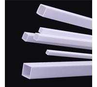 20pcs ABS Hollow Square Tube For Architectural Model Making DIY Sand Table Model Material Plastic Rods(1mm)