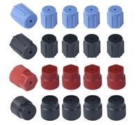 20PCS AC Service Valve Caps Kit - 13mm & 16mm High/Low Pressure Service Caps, A/C System Charging Port Seal Cover, Universal Dust Plug for Most Car Vehicle Air Conditioning Repair