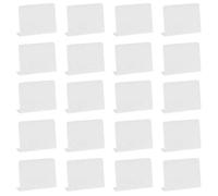 20PCS Acrylic Mini Chalkboard Signs, 100mmx75mm L-Shaped Erasable Small Blackboard Message Tabletop Board for Buffet, Wedding, Party (White)