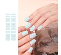 20Pcs Adhesive Full Wrap Gel Art Sticker Gel Wrap Semi Cured Gel Polish Strips Decals