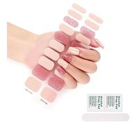 20Pcs Adhesive Full Wrap Gel Sticker Waterproof Gel Wrap Semi Cured Gel Polish Strips Decals